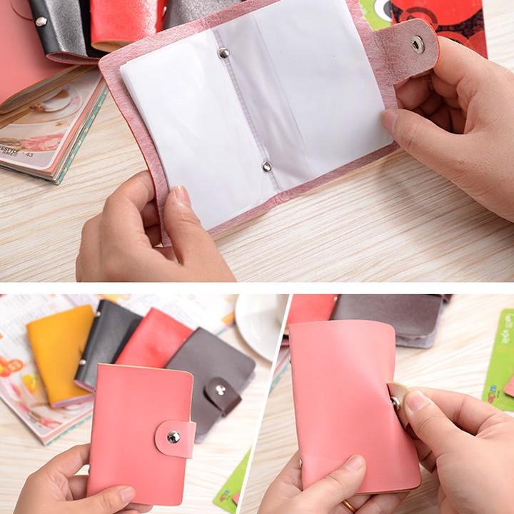 Ví da đựng thẻ ATM 24 ngăn – Bóp da 24 ngăn đựng giấy tờ nữ F329SP1