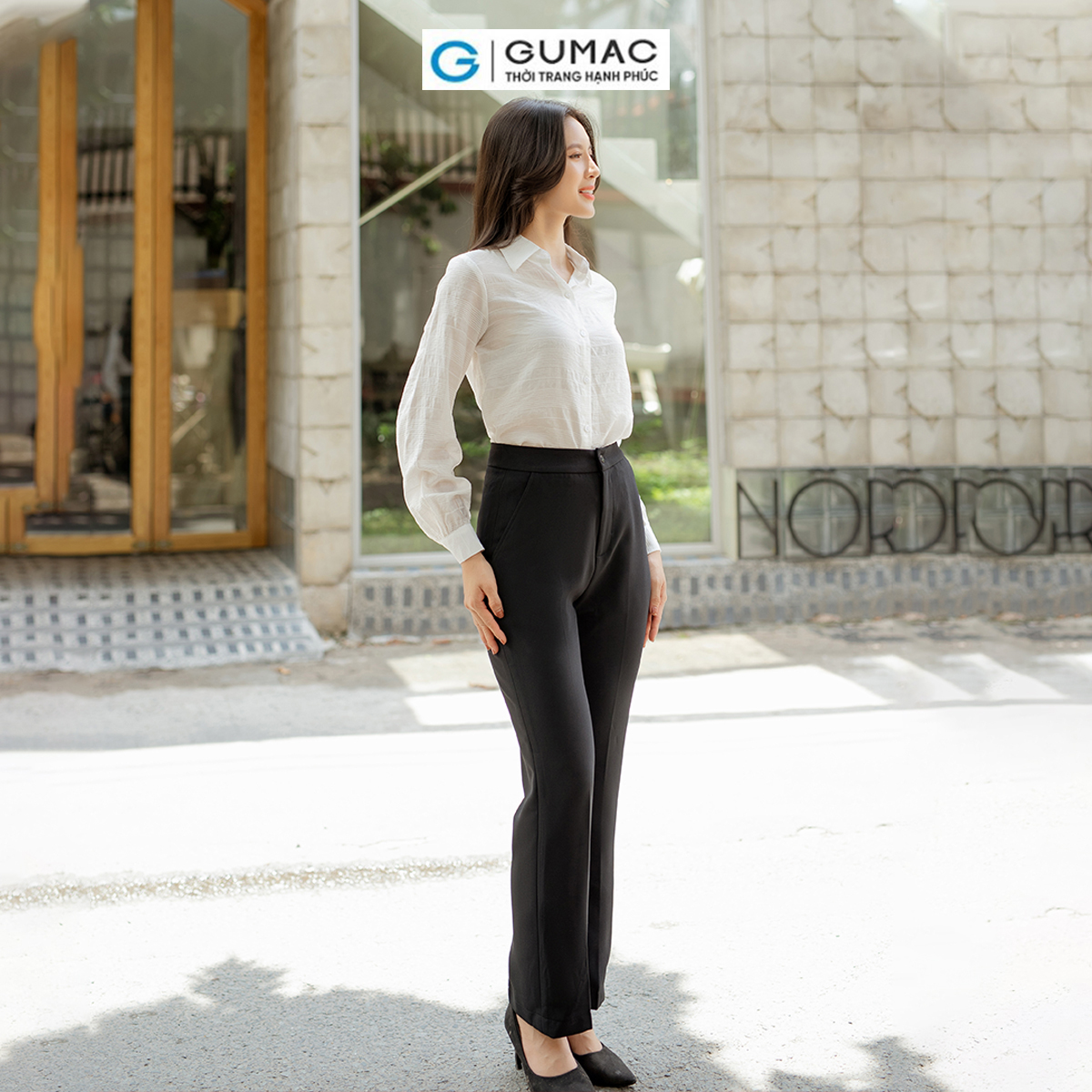 Quần tây nữ ống suông túi xéo tôn dáng công sở thời trang GUMAC QD06047