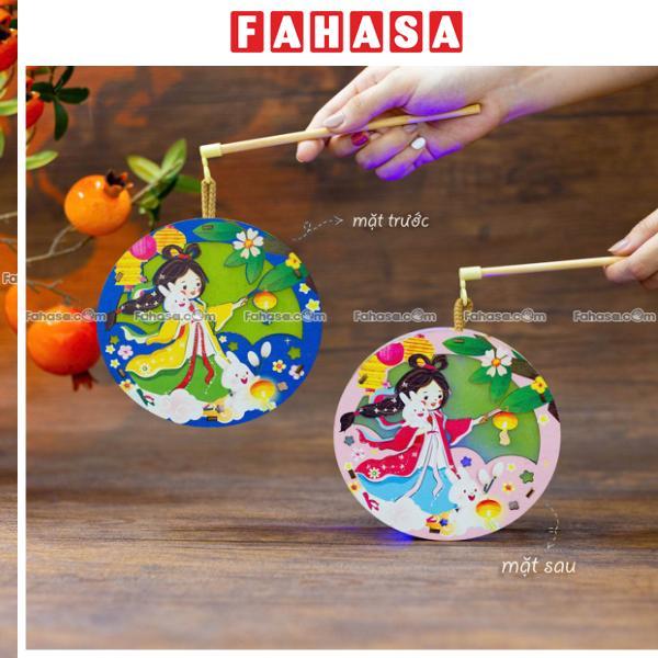 Lồng Đèn Trung Thu Gỗ 2 Mặt Màu - Bách Mộc - Chị Hằng