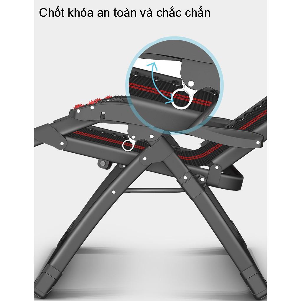 Ghế xếp OYJ-0035 cao cấp massa tay, ngăn đồ - Ghế thư giãn
