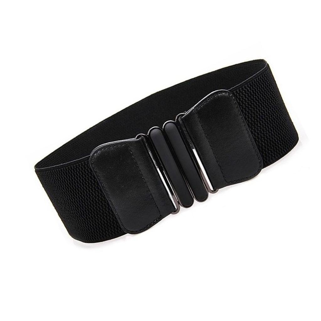 4Pcs Fashion Women Girls Elastic Stretch Buckle Wide Waist Belt Waist Band