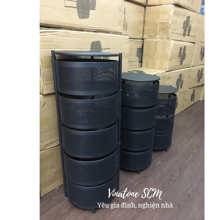 Kệ bếp đa năng đựng rau củ quả và đồ gia dụng, di chuyển xoay 360*, dễ dàng lắp đặt, chất liệu thép không gỉ