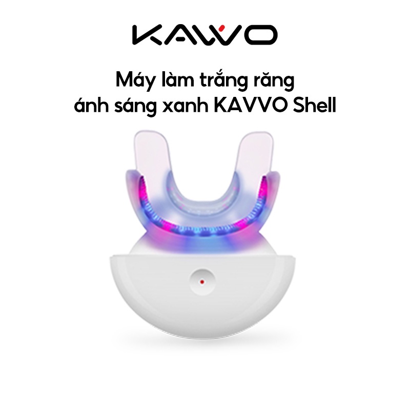 Máy làm trắng răng ánh sáng xanh KAVVO Shell, khử trùng bằng tia cực tím, thiết kế click&amp;go nhỏ gọn, pin lên đến 16 ngày - Hàng chính hãng