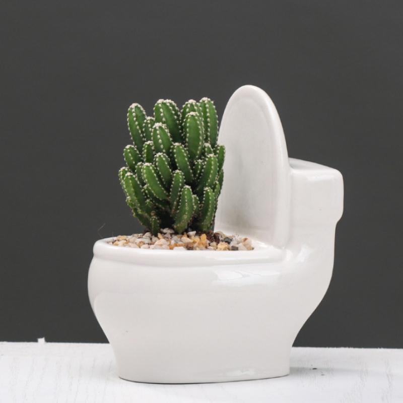Chậu Cây Bằng Gốm Sứ Thiết Kế Đơn Giản Sáng Tạo Độc Đáo