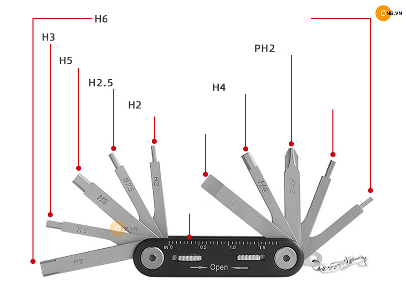 Bộ Tools Thanh vặn 10 đầu ốc đa năng cho Máy Ảnh