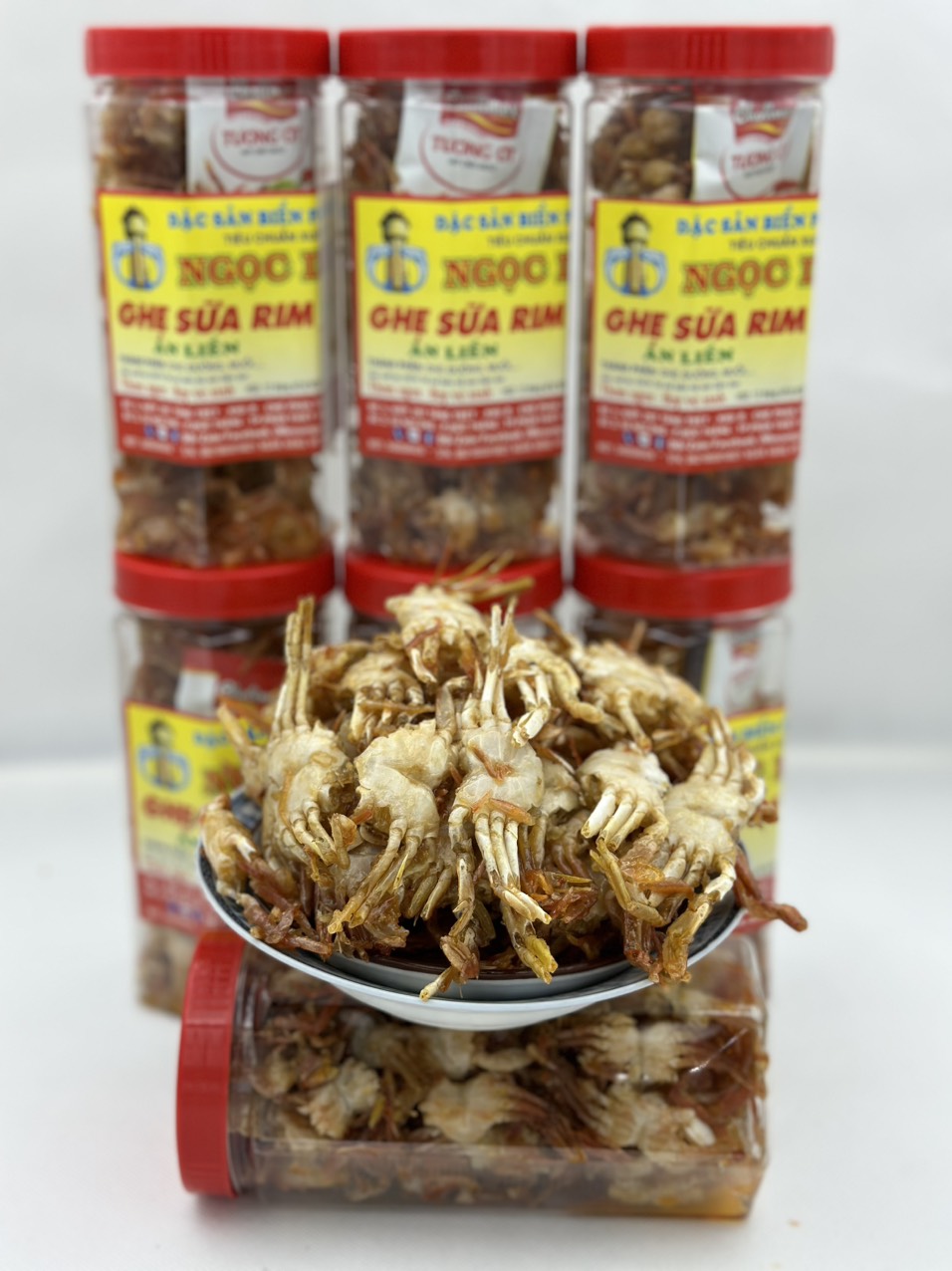 Ghẹ sữa rim gói (hộp) 1 kg đã chế biến ăn liền ngon ơi là ngon của shop Đặc Sản Biển Phan Thiết NGỌC DŨNG. Hạn sử dụng 12 tháng kể từ ngày đặt hàng