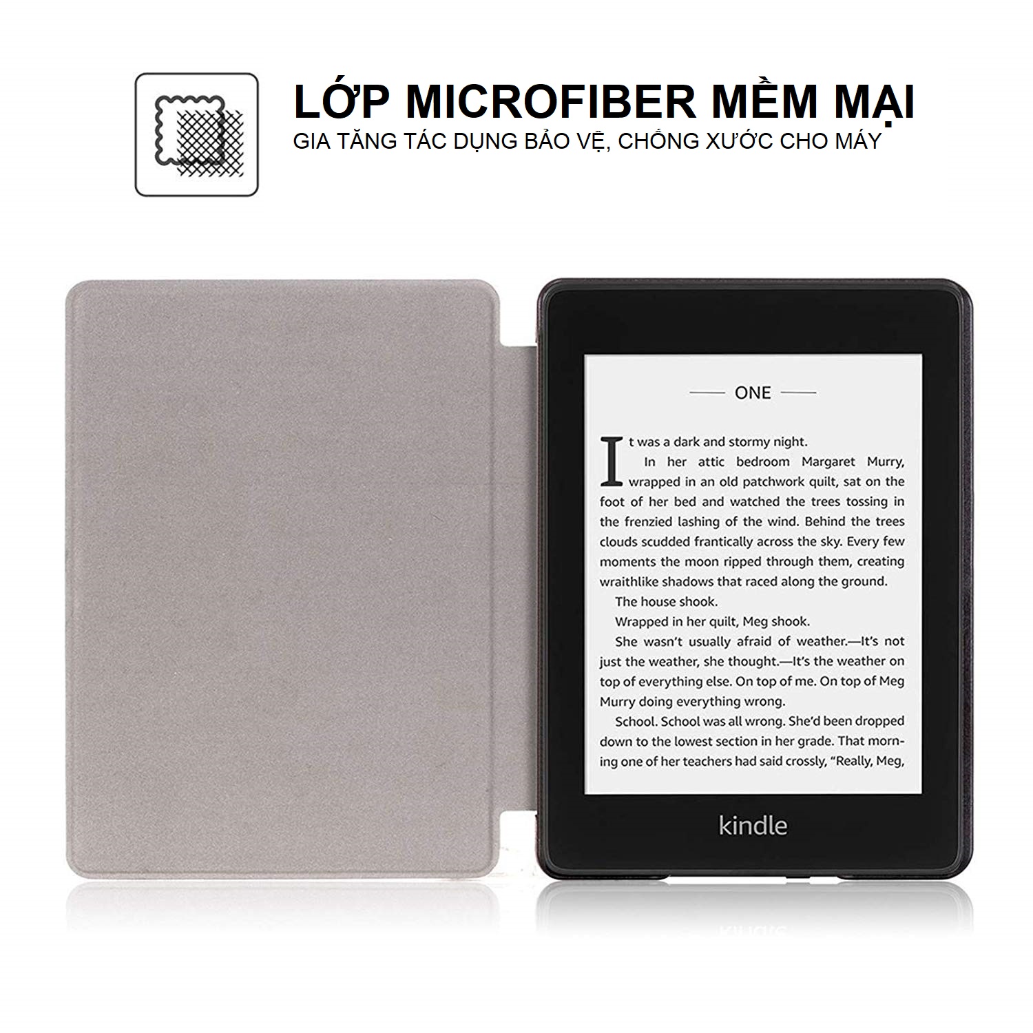 Bao Da Case Cover Cho Máy Đọc Sách Kindle 2019 Màu Xanh