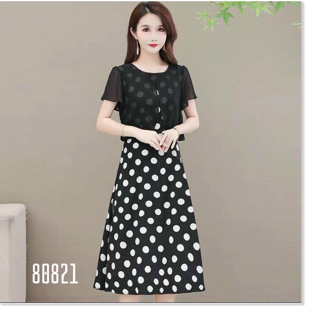ĐẦM VOAN LỤA CHẤM BI DỰ TIỆC SIÊU XINH 2021 KME FASHION
