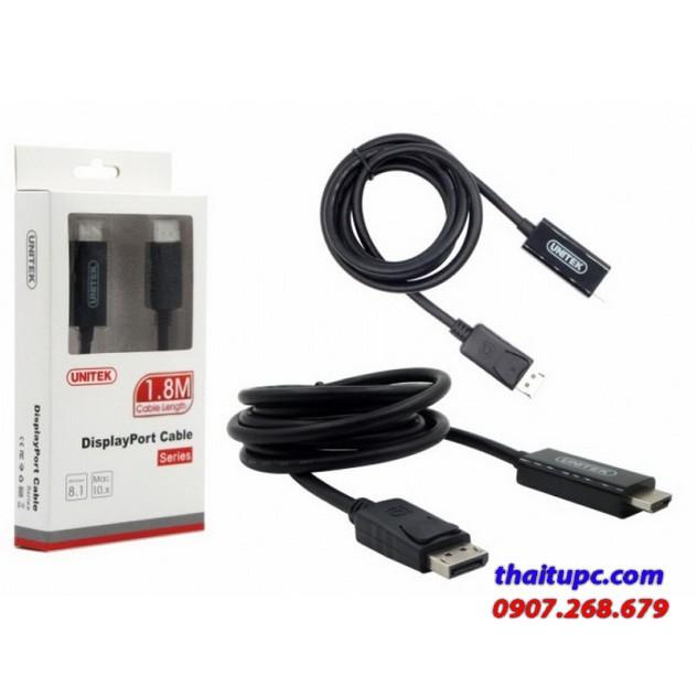 Hình ảnh Cáp Displayport -> HDMI Unitek (Y C) - HÀNG CHÍNH HÃNG