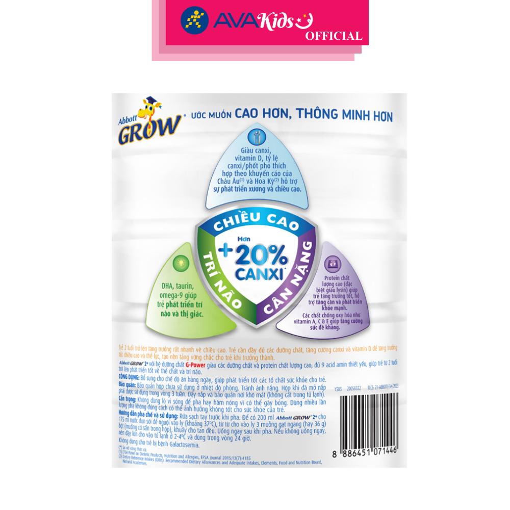 Sữa bột Abbott Grow 2+ hương vani 850g (từ 2 tuổi)