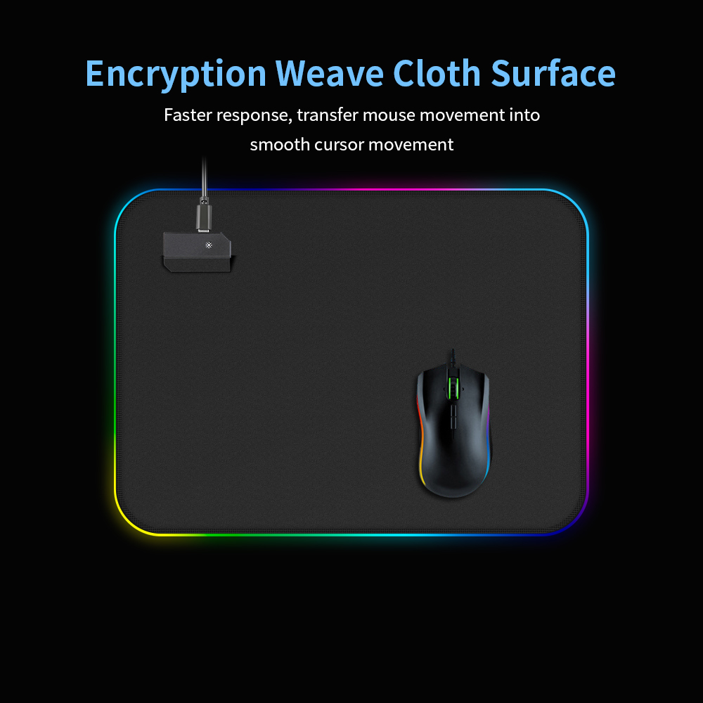 Bàn Di Chuột Chống Trượt Phát Sáng Có Đèn Nền RGb Có Thể Điều Chỉnh Chế Độ Phát Quang