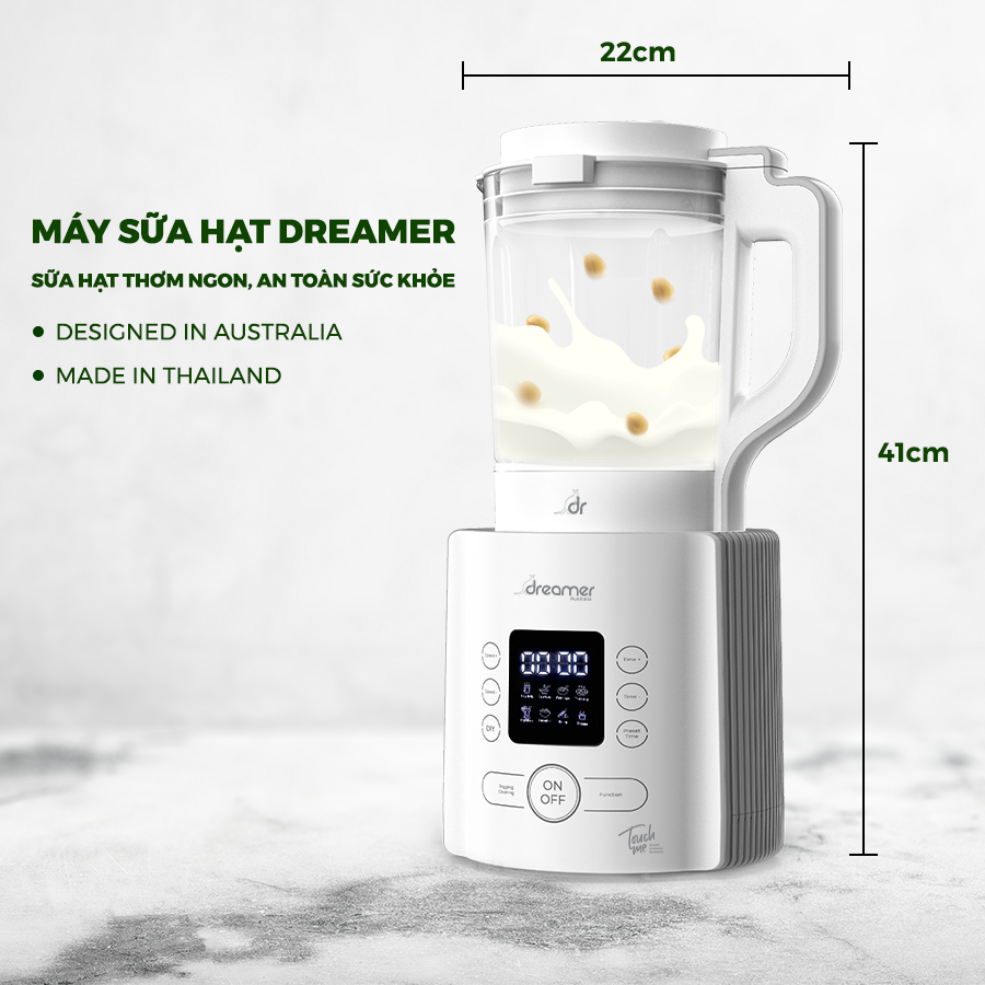 Máy làm sữa hạt đậu nành Dreamer DKA-MCB117 dung tích 1.75L công suất 800W, 8 chế độ xay nấu -hàng nhập khẩu chính hãng