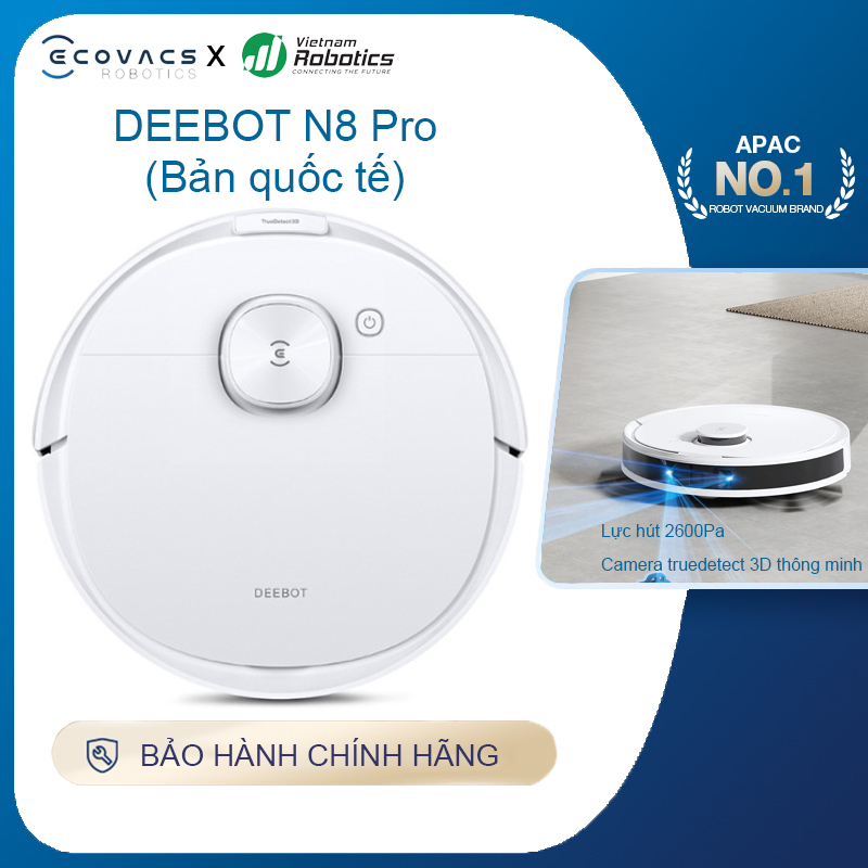 Robot hút bụi Ecovacs Deebot N8 Pro - Hàng chính hãng