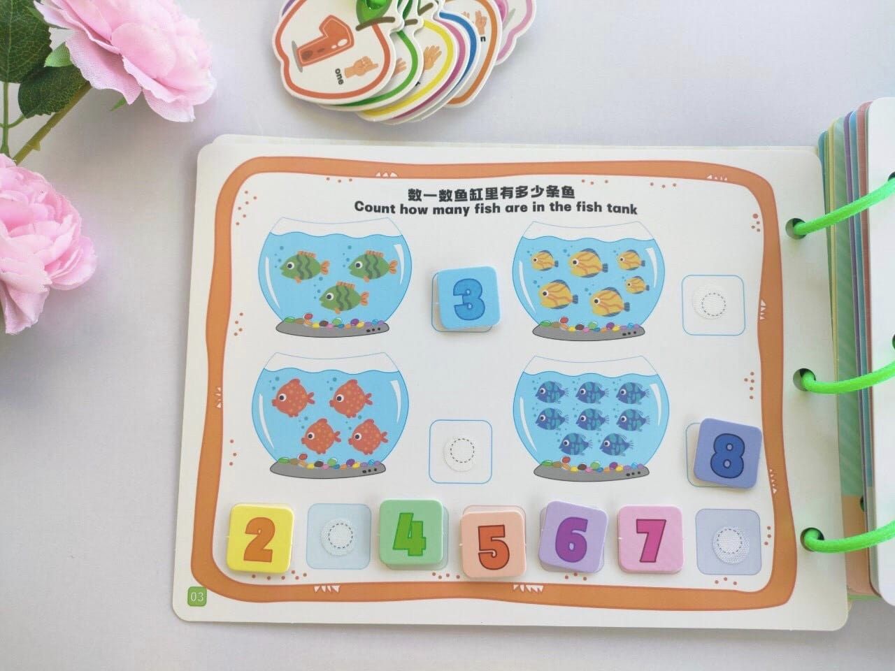 Học liệu bóc dán toán Mathematics Quiet Book