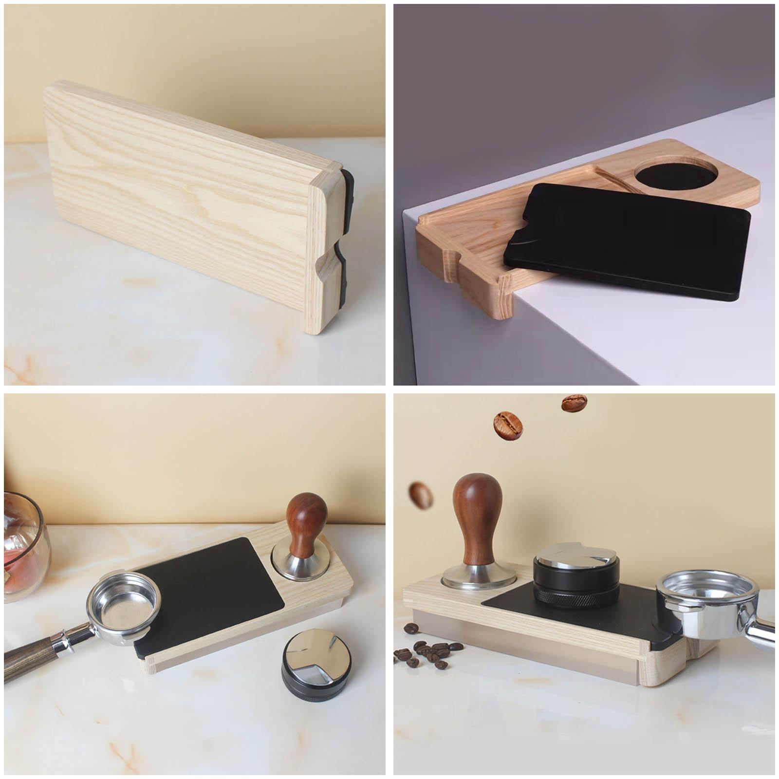 Wooden Coffee Tamp Mat for Espresso Machine 58mm Portafilter Accessories