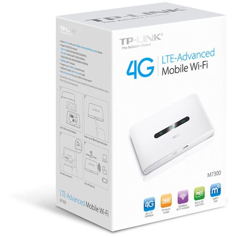 Bộ Phát Wifi 3G/4G Tốc Độ Cao + Sim 4G Mobifone Khuyến Mãi 60GB /Tháng Tp-link M7300 - Hàng chính hãng