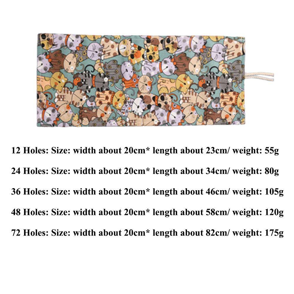 Túi đựng bút bằng vải canvas sức chứa lớn thiết kế dễ thương