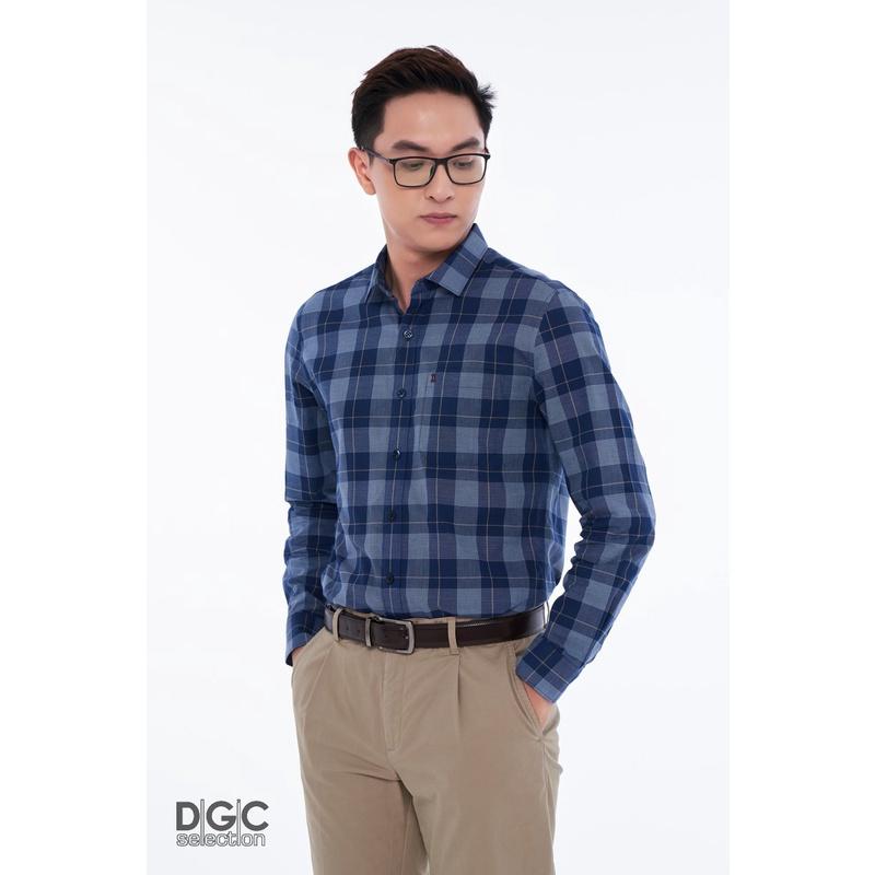 Áo so mi Nam dài tay kẻ caro DGC - SASDCB05M-S