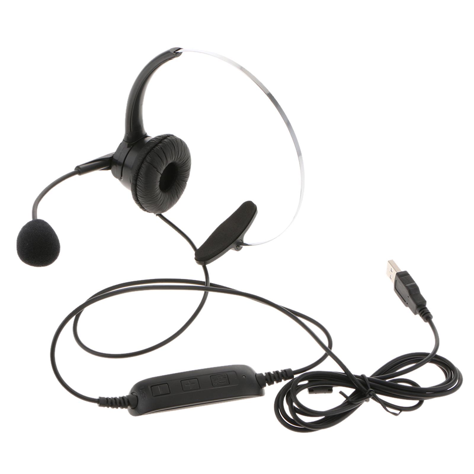 4X Monaural Headset, Hands-free Call Center Headset for Computers