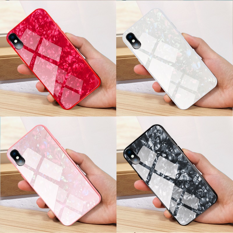 Mua Ốp Lưng Dành Cho Iphone X / XS Kính Cường Lực Vân Đá Màu Đỏ tại Anh  Ngọc Phụ Kiện Điện Thoại