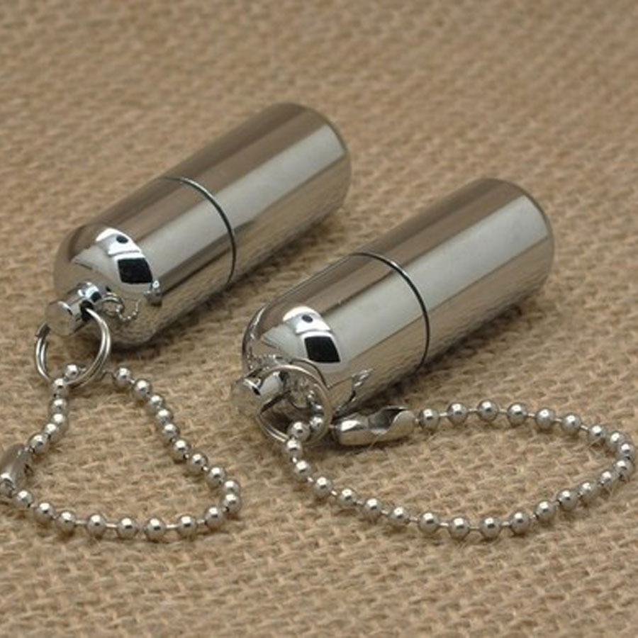 Hộp Quẹt Bật Lửa Xăng Dá Kiêm Móc Khóa Mini Nắp Vặn + Tặng Tai Nghe Nhét Tai Cao Cấp