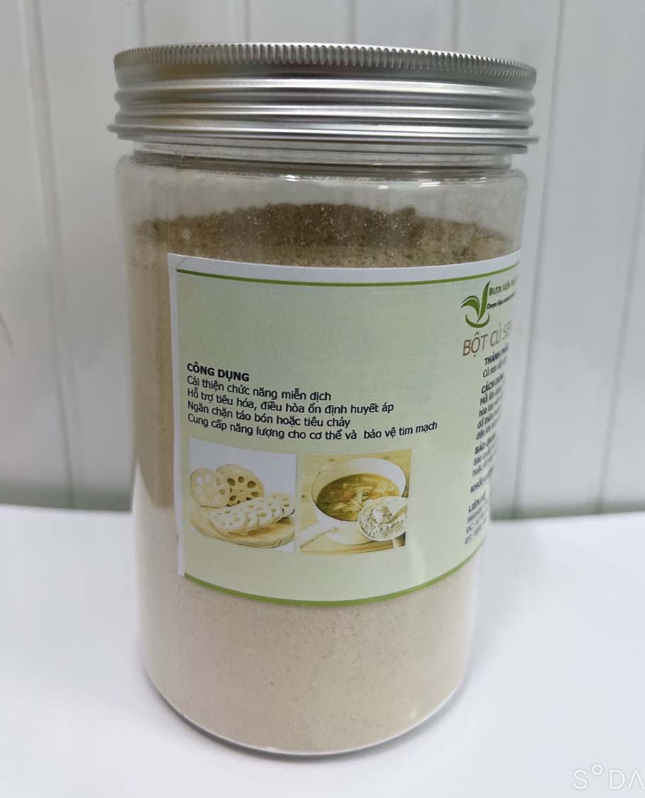 Bột củ sen nguyên chất - Bột nghiền trực tiếp từ củ sen - Dữ lại 100% dưởng chất từ củ sen ( Hủ 100gr)