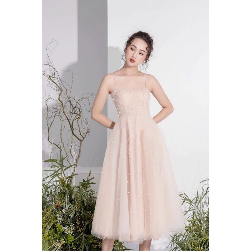 Đầm xoè công chúa 2 dây kết cườm toàn thân váy TRIPBLE T DRESS -Size S/M/L - MS10Y