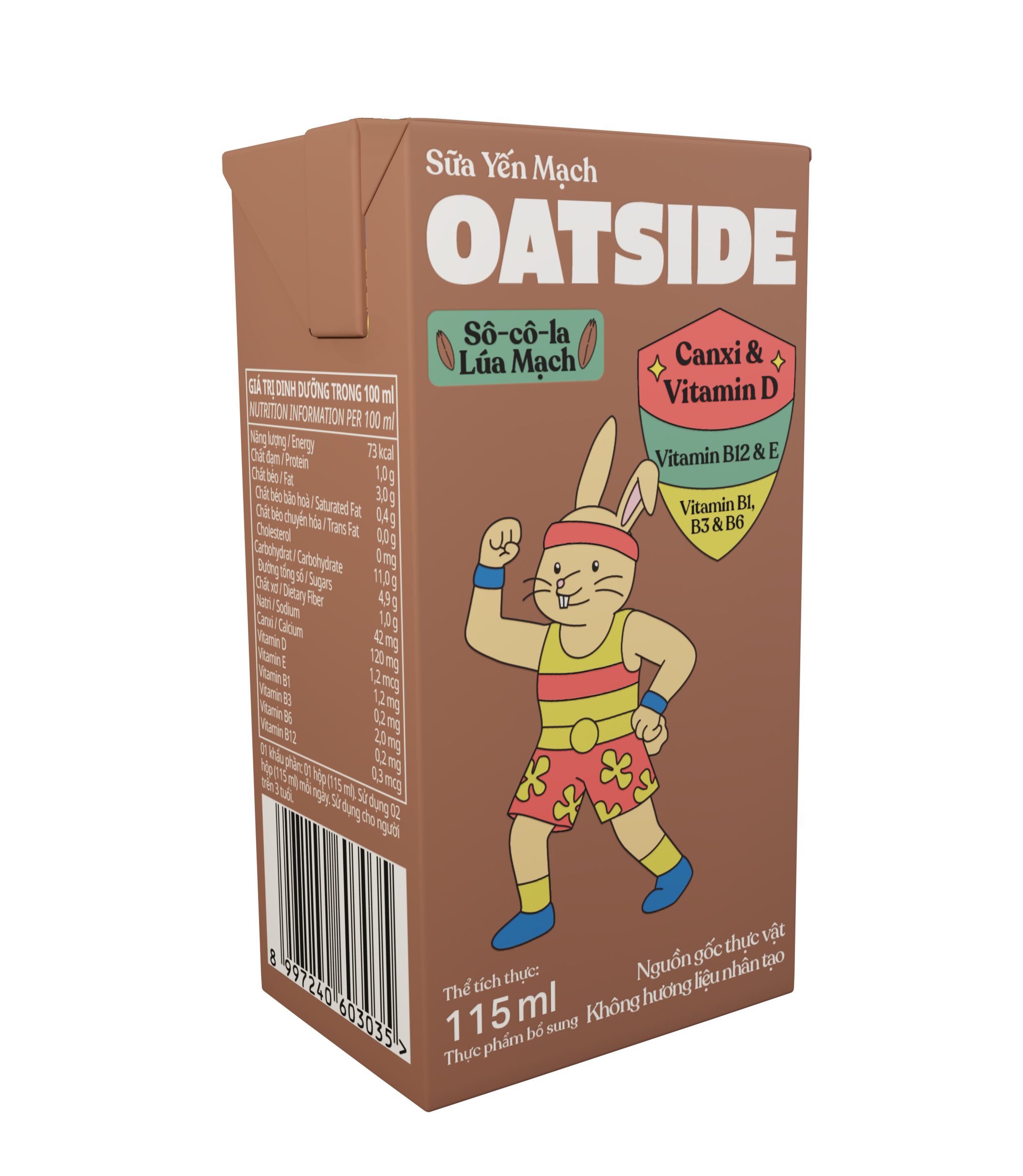 Thùng 40 hộp Sữa yến mạch OATSIDE vị Sô-cô-la Lúa Mạch 115ML