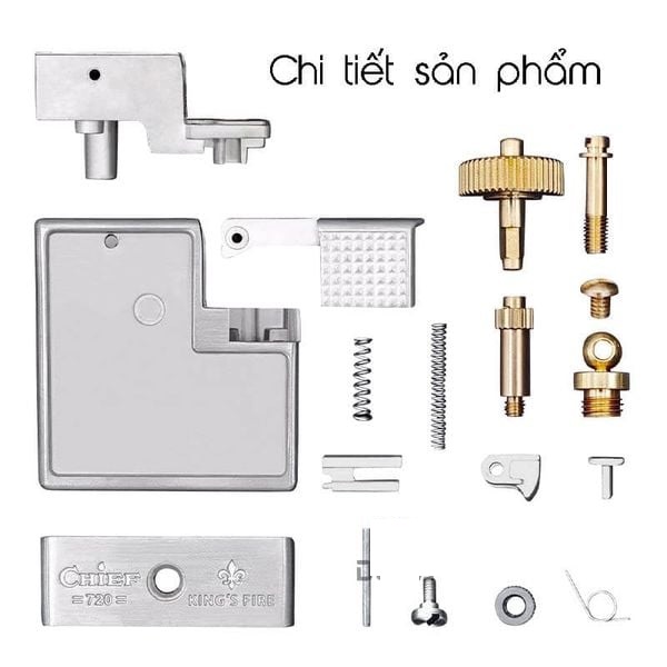 Vỏ hộp quẹt xăng đá CF-720 có móc treo chìa khóa (Giao ngẫu nhiên)