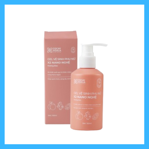 Dung Dịch Vệ Sinh Phụ Nữ Gel X2 Nano Nghệ Đào Hồng Mềm Mại Lưu Hương 24H Cocayhoala - 150Ml