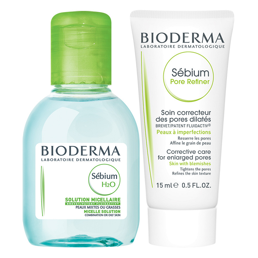 Combo Làm Sạch Và Se Khít Lỗ Chân Lông : Nước Tẩy Trang Sebium H2O  + Kem Se Khít Lỗ Chân Lông Sebium Pore Refiner