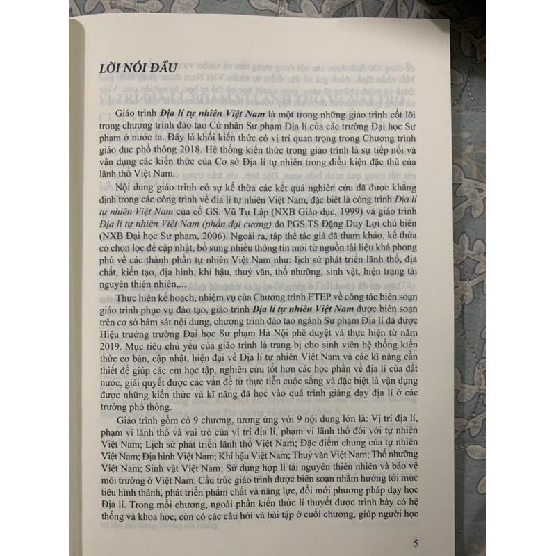 Sách - Giáo trình địa lí tự nhiên Việt Nam