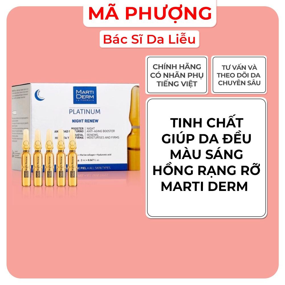 Tinh chất thúc đẩy phục hồi da Martiderm Platinum Night renew ampoule