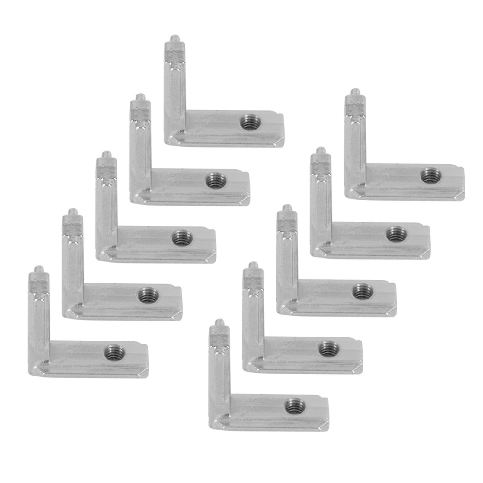 10Pcs L Bracket Corner Brace Copper Support Connector Bracket for 3D Printer