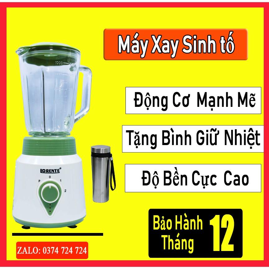 Máy Xay Sinh Tố, Thực Phẩm Đa Năng LORENTE Cao Cấp, Tặng Bình Giữ Nhiệt ( Hàng chính hãng bảo hành 1 năm )