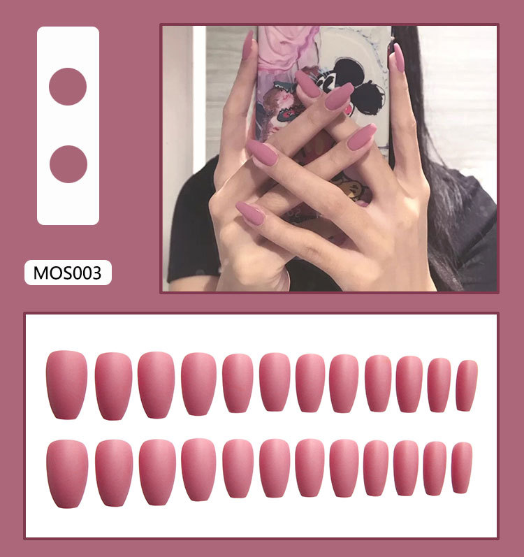 Bộ 24 móng tay giả MOS003 (Kèm keo+ dũa móng tay + miếng dán móng tay)