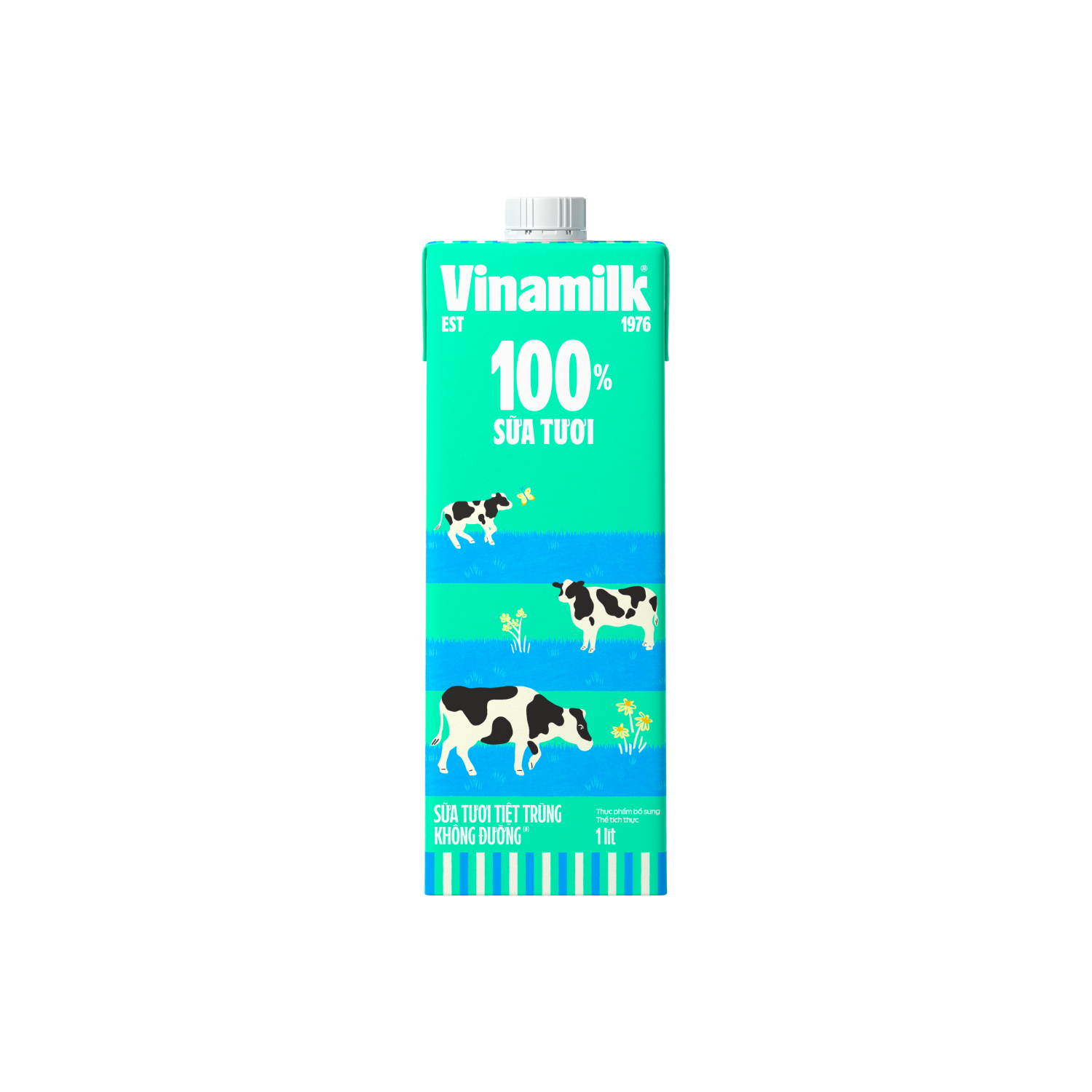 Thùng 12 Hộp Sữa Tươi Tiệt Trùng Vinamilk 100% Không Đường (1L)