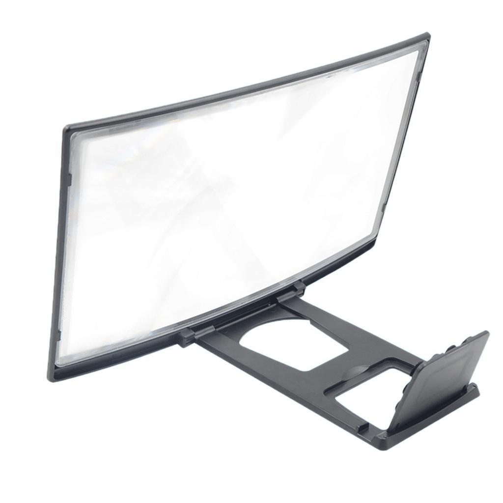 L6 3D Enlarged 12" Curved Screen Mobile Phone Amplifier Holder for Movies