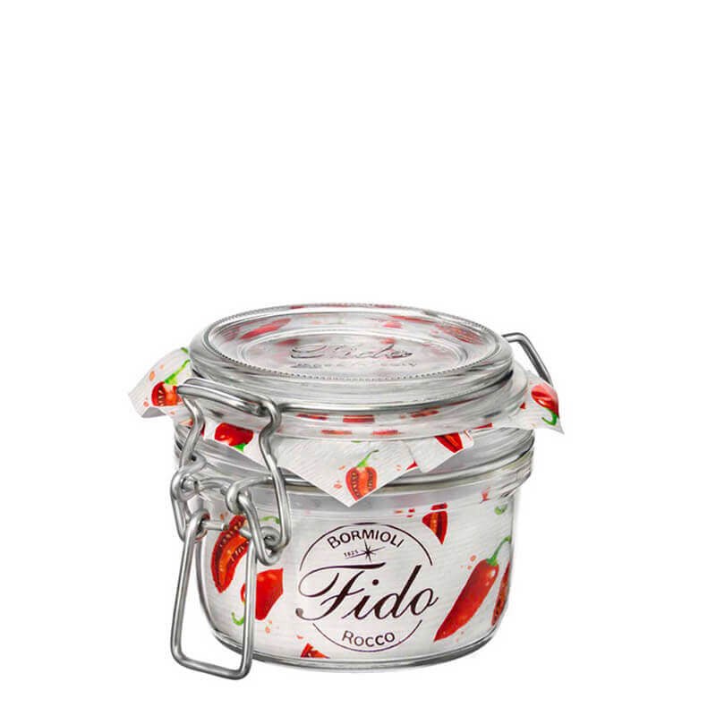 Hũ thủy tinh nắp cài Bormioli Rocco Fido 125ml – Kín hơi, đựng gia vị – thực phẩm cao cấp Ý