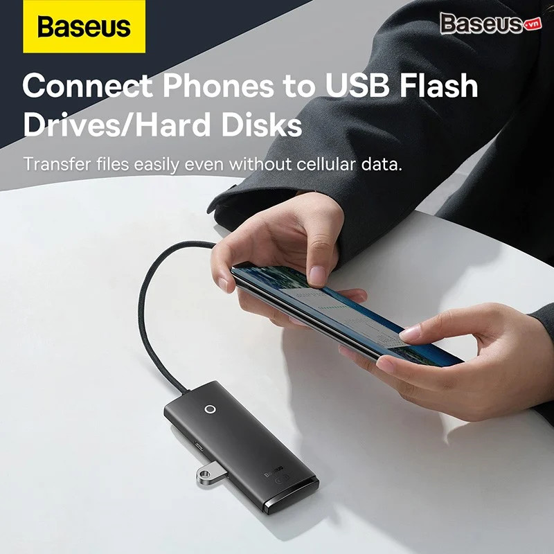 Hub Mở Rộng Kết Nối Baseus Lite Series USB/ Type C to USB 3.0 - hàng chính hãng