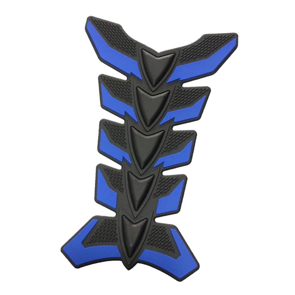 Universal Blue Motorcycle 3D Rubber Fuel Gas Tank Decal Sticker