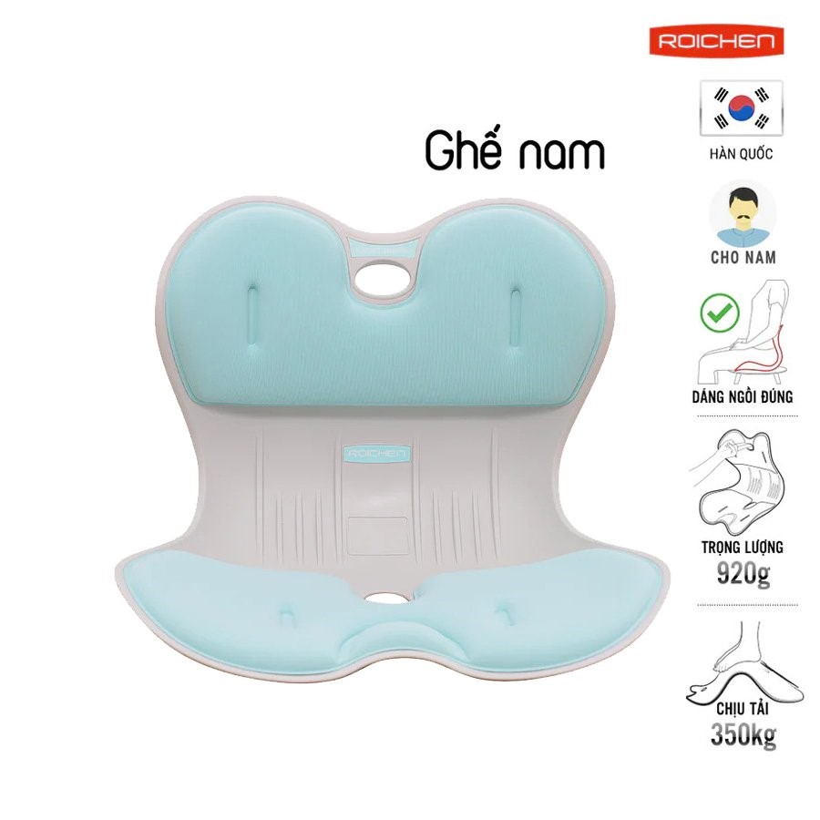 [Mình Ngọc_Chi phí thấp nhất _Ghế Roichen] Ghế  chỉnh dáng ngồi đúng Roichen Hàn Quốc, Ghế dành cho Nam Màu Xanh Dương