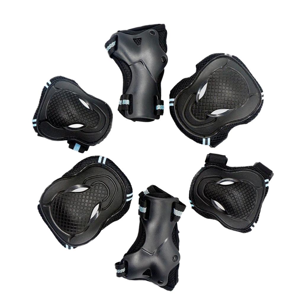 6 Pieces Adult Kids Knee Pads Elbow Pads Wrist and Hand Guards for Skateboarding Cycling Inline Skating Roller Blading Protective Gear