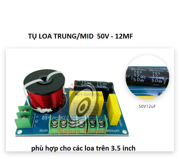 PHÂN TẦN 3 LOA W3A - 1 BASS 1 MID 1 TRÉP - CHO ÂM THANH GIA ĐÌNH GIÁ 1 MẠCH - MẠCH PHÂN TẦN 3 ĐƯỜNG TIẾNG