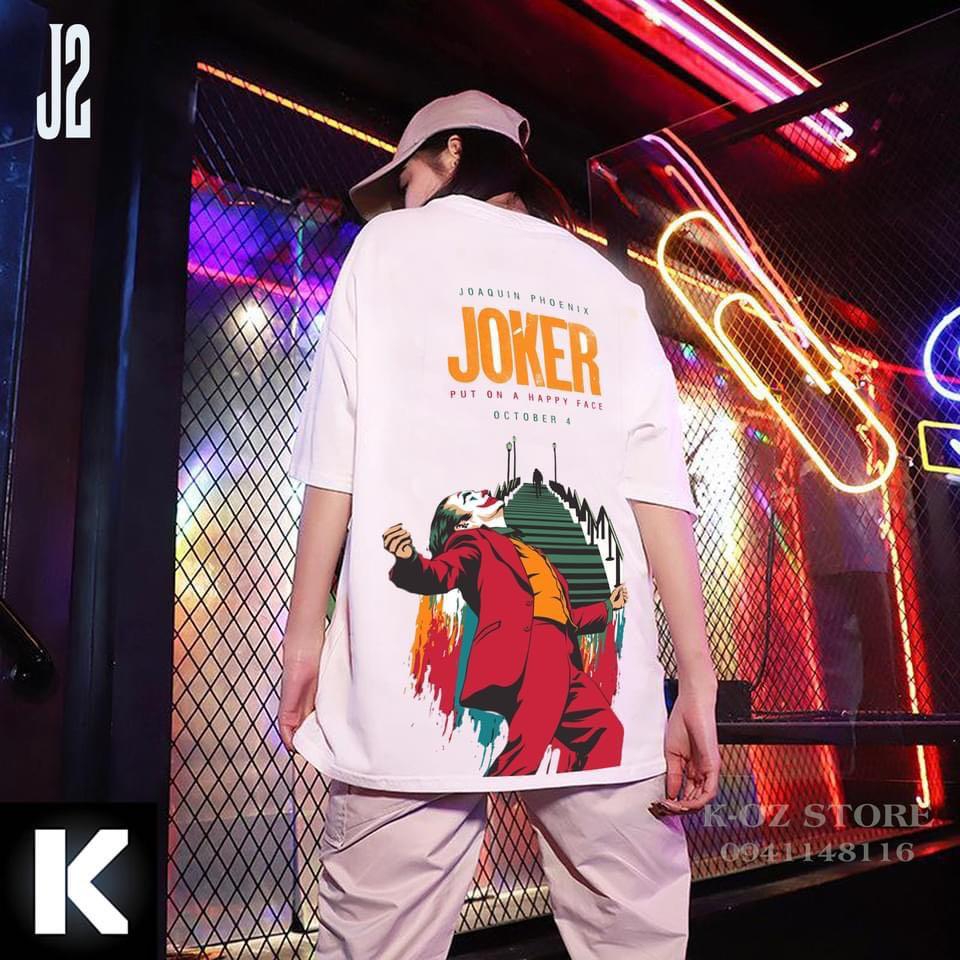 ÁO THUN UNISEX COTTON  JOKER NGỬA MẶT LÊN TRỜI