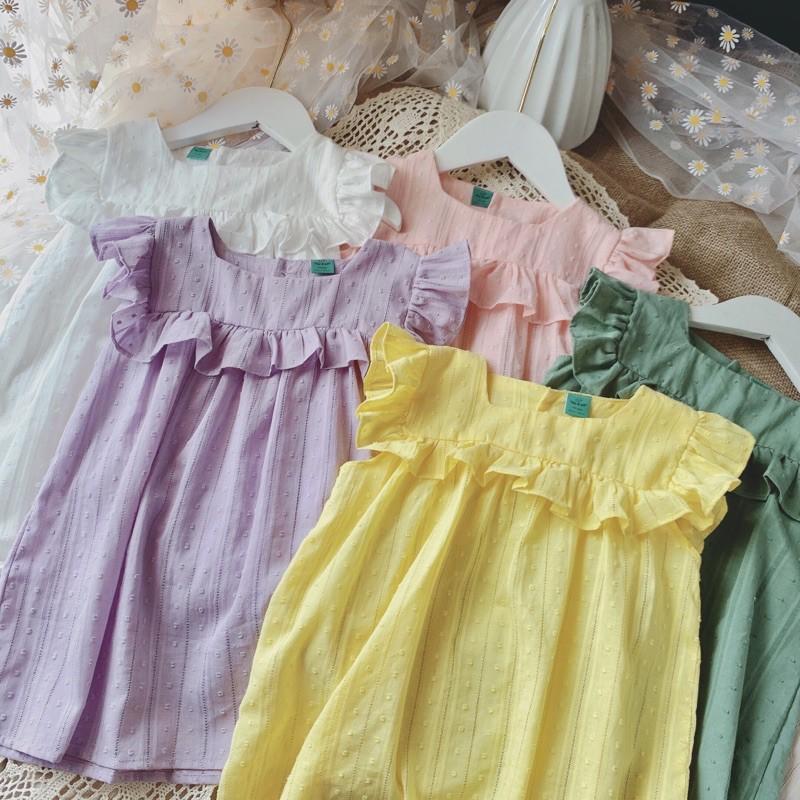 Đầm Bé Gái Dáng Xuông 5 Màu Vintage O.P Kids