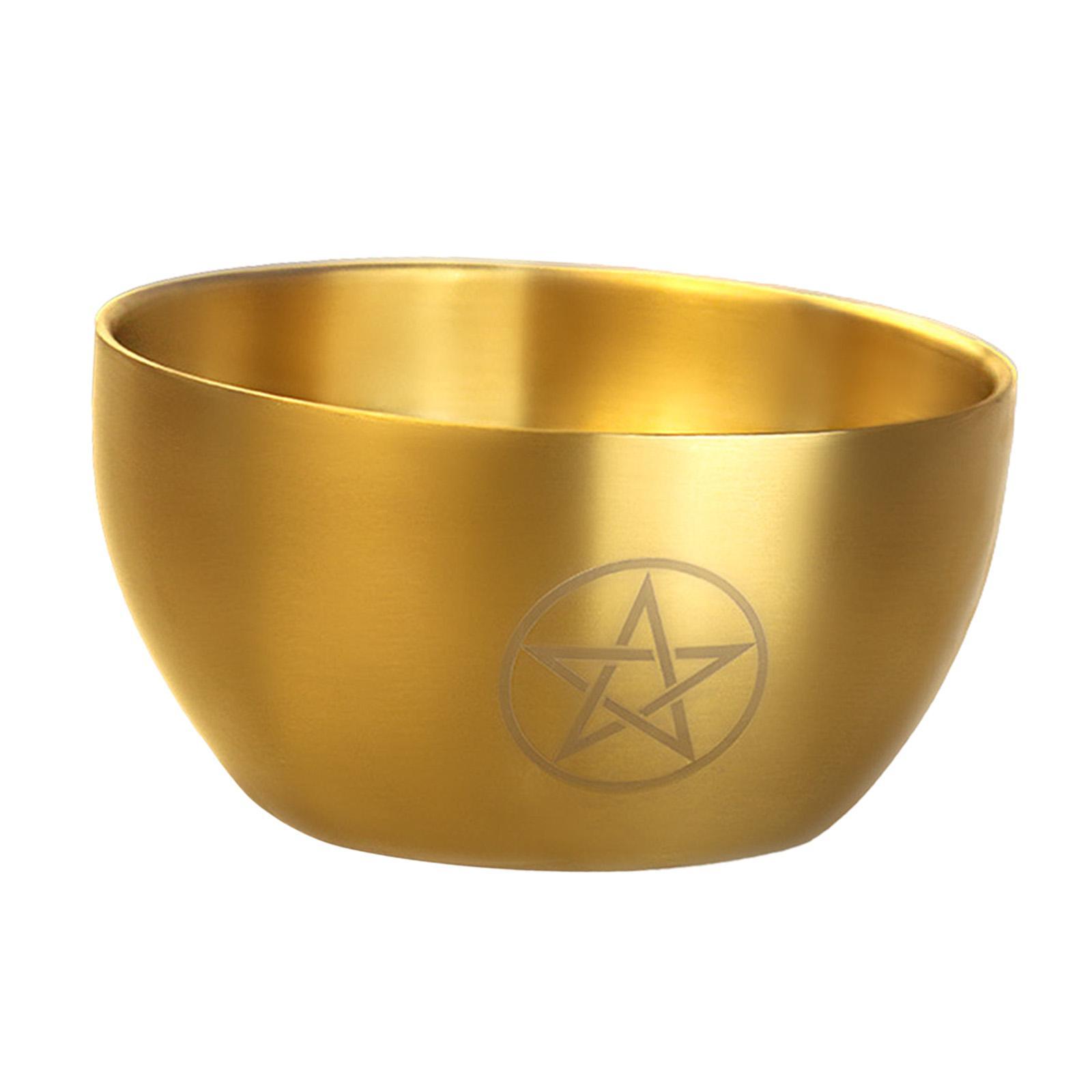 Buddhist Offering Bowl Yoga Meditation Bowl Altar Yoga Decor Buddha Worship Supplies Hand Carved Stainless Steel Tibetan Bowl