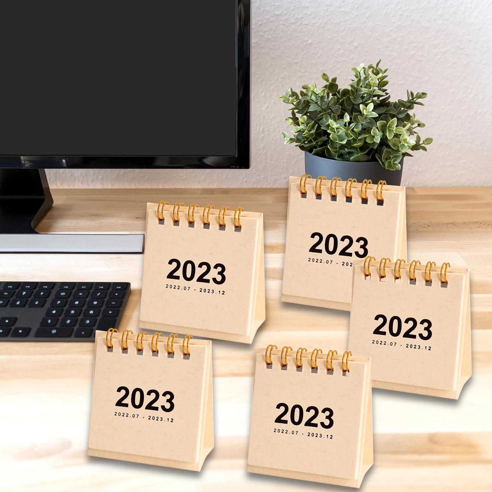 Portable 2023 Desk Calendar Important Dates Decoration New Year Desk Calendar for Office
