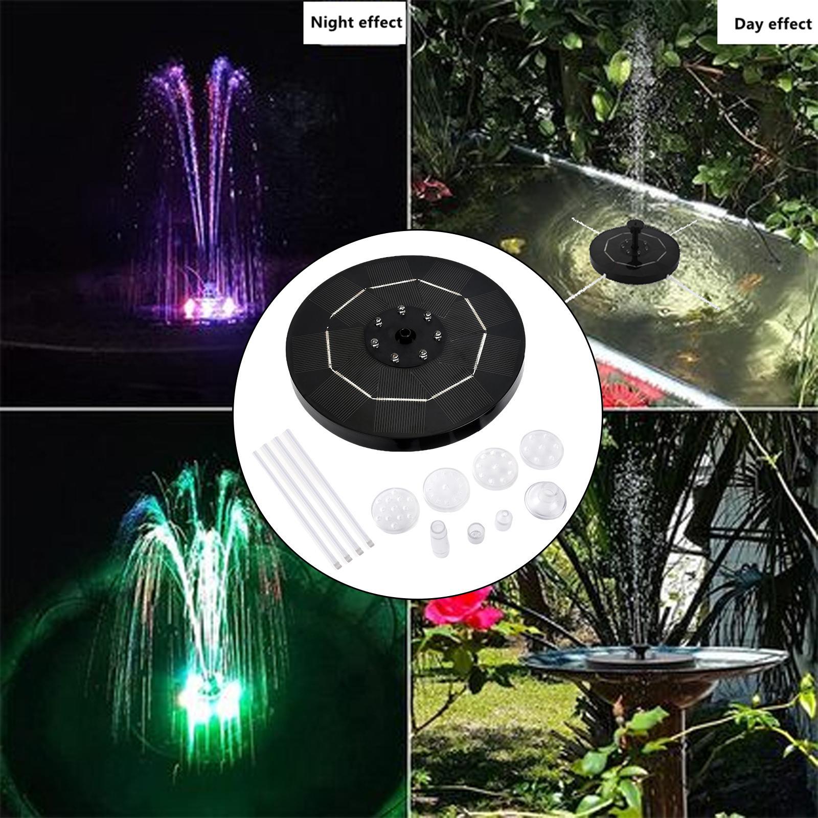 Solar Fountain Floating with 6 Nozzles 3.5W for Small Pond Aquarium Garden