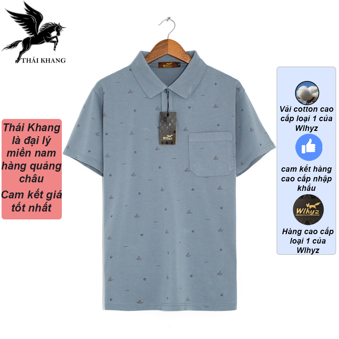 Áo polo nam quảng châu cao cấp LOẠI 1 của Wlhyz loại áo thun nam cổ tàu trung niên form rộng TQC7